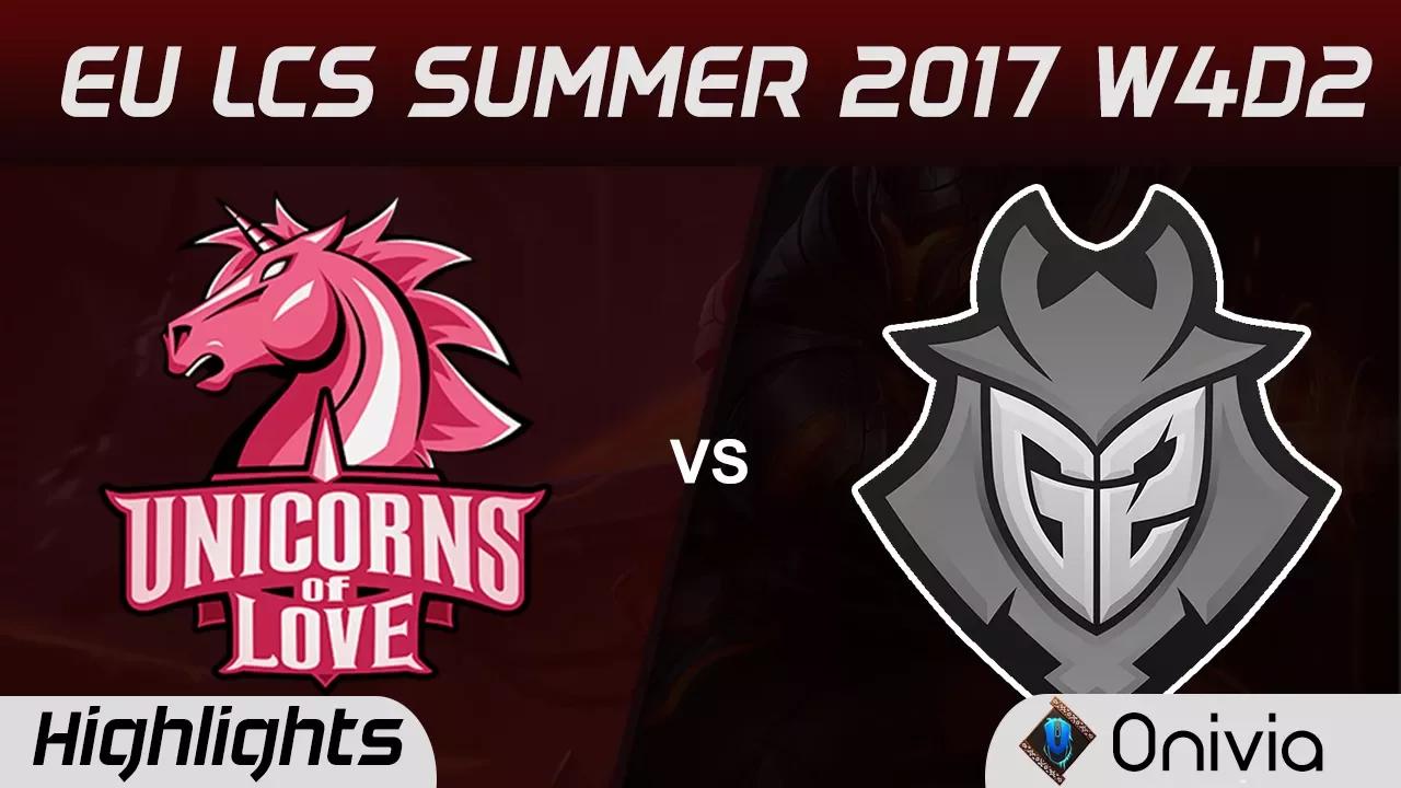 UOL vs G2 Highlights Game 1 EU LCS SUMMER 2017 Unicorns of Love vs G2 Esports by Onivia thumbnail