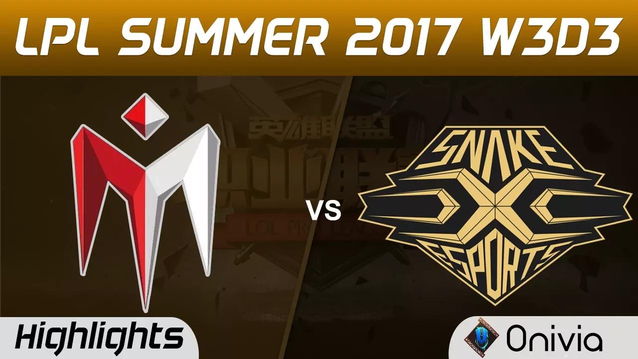 IM vs SS Highlights Game 3 LPL SUMMER 2017 I May vs Snake by Onivia thumbnail