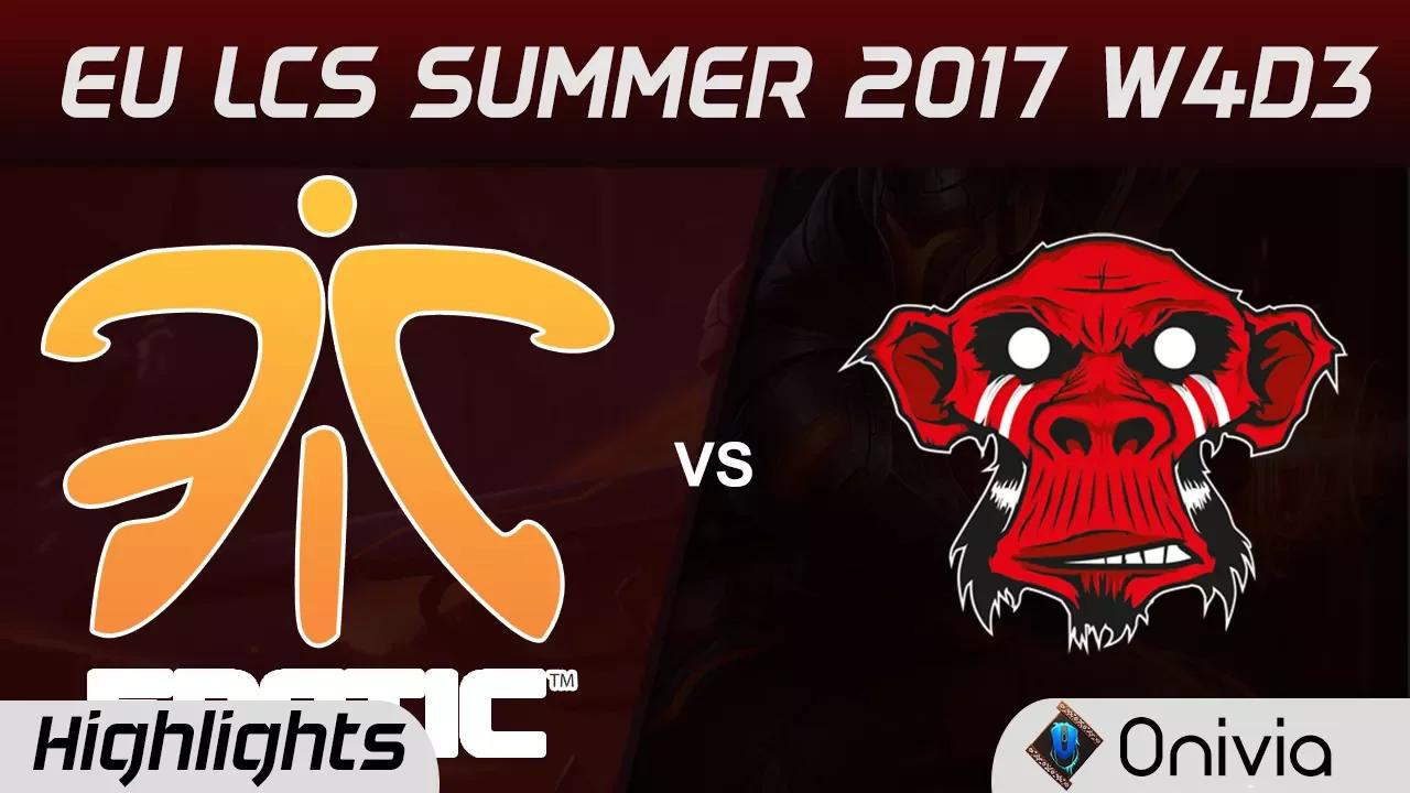 FNC vs MM Highlights Game 1 EU LCS SUMMER 2017 Fnatic vs Misterious Monkeys by Onivia thumbnail