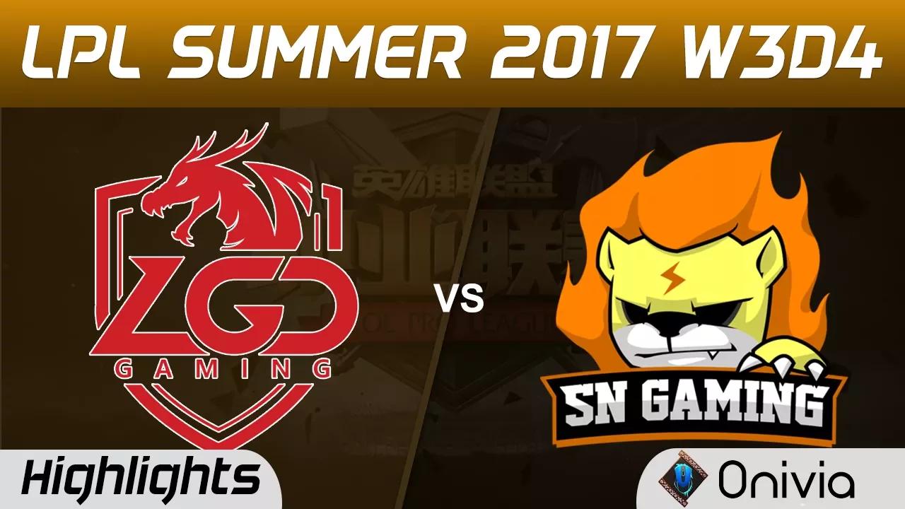 LGD vs SNG Highlights Game 3 LPL SUMMER 2017 LGD Gaming vs Suning Gaming by Onivia thumbnail