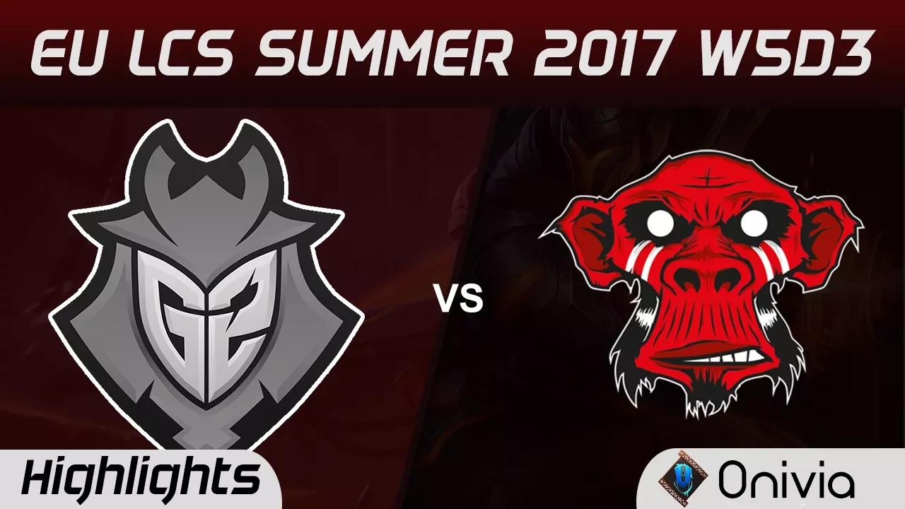 G2 vs MM Highlights Game 1 EU LCS SUMMER 2017 G2 Esports vs Misterious Monkeys by Onivia thumbnail