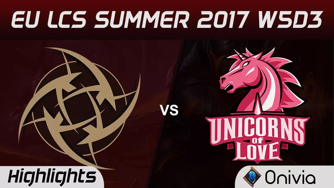 NIP vs UOL Highlights Game 2 EU LCS SUMMER 2017 Ninjas in Pyjamas vs Unicorns of Love by Onivia thumbnail