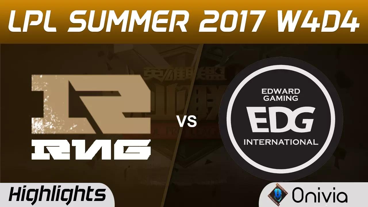 RNG vs EDG Highlights Game 1 LPL SUMMER 2017 Royal Never Give Up vs Edward Gaming by Onivia thumbnail