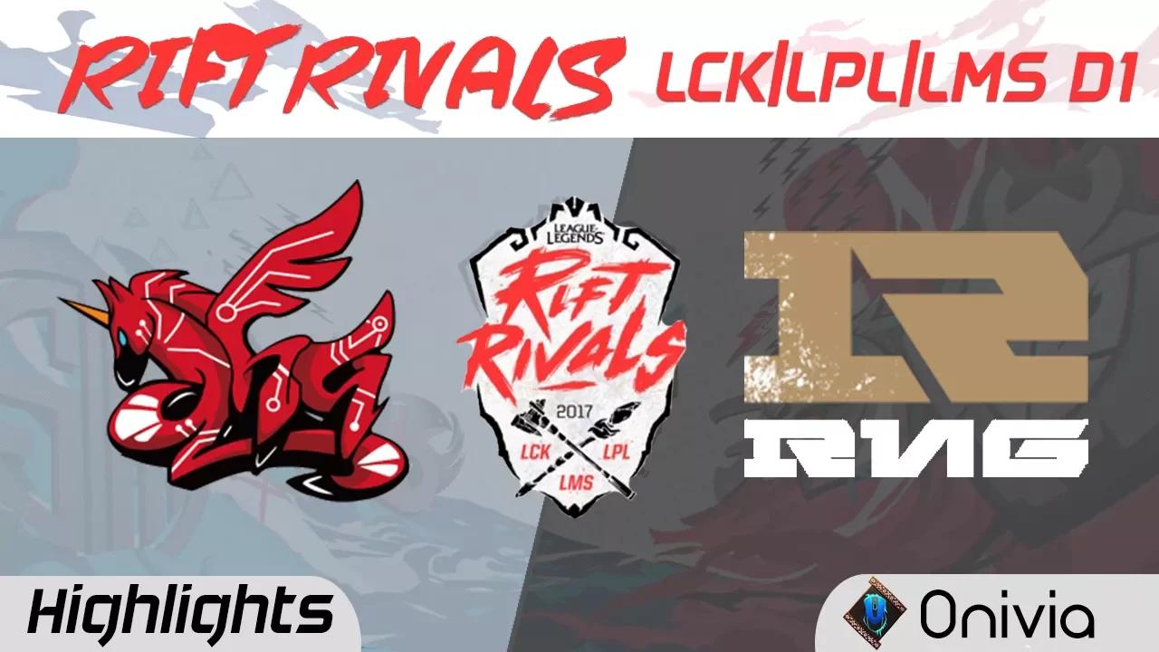 AHQ vs RNG Highlights Rift Rivals LCK LPL LMS 2017 AHQ Esports vs Royal Never Give Up by Onivia thumbnail