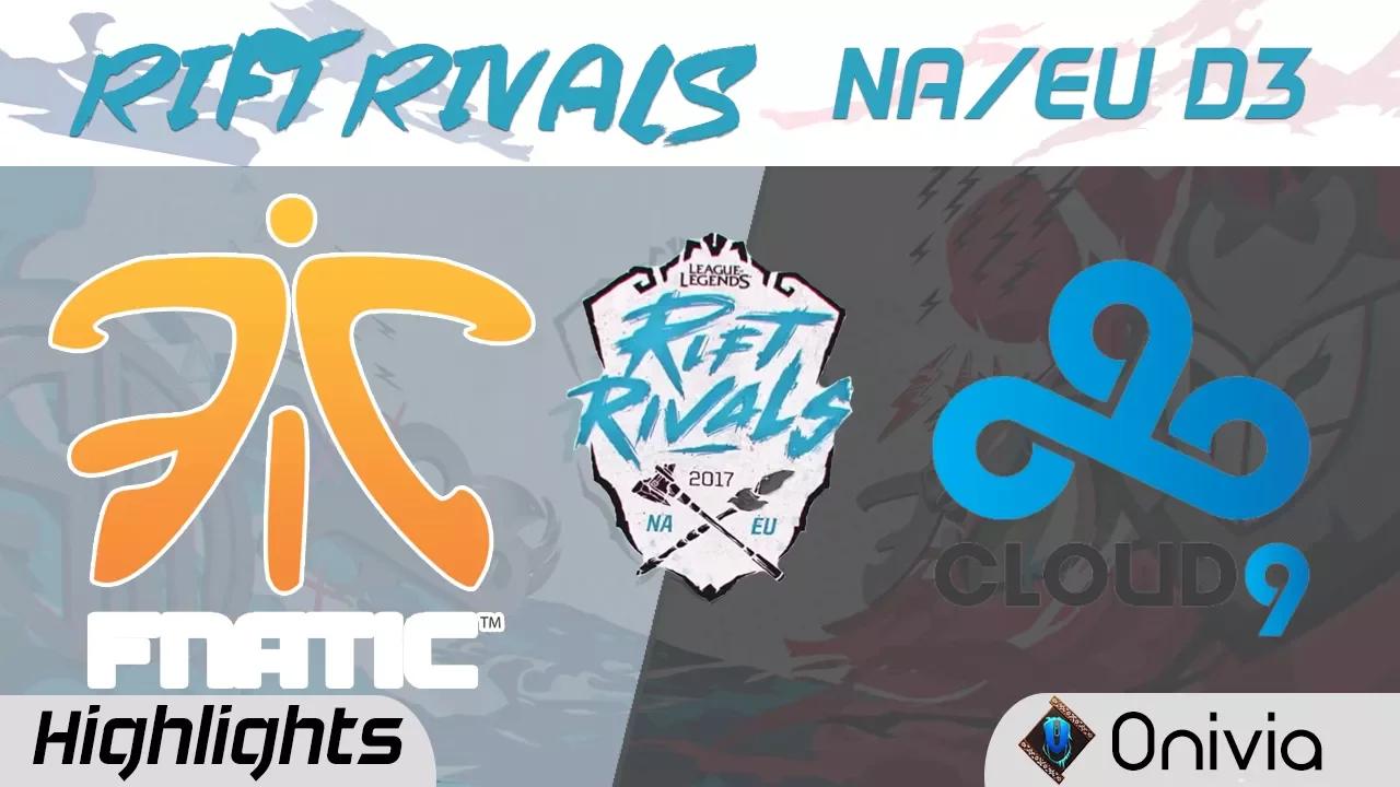 FNC vs C9 Highlights Rift Rivals EU & NA 2017 Fnatic vs Cloud9 by Onivia thumbnail