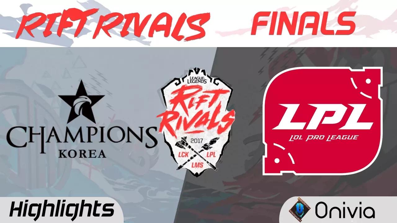 LCK vs LPL Highlights Game 1 Rift Rivals LCK LPL LMS 2017 Finals SSG vs EDG by Onivia thumbnail