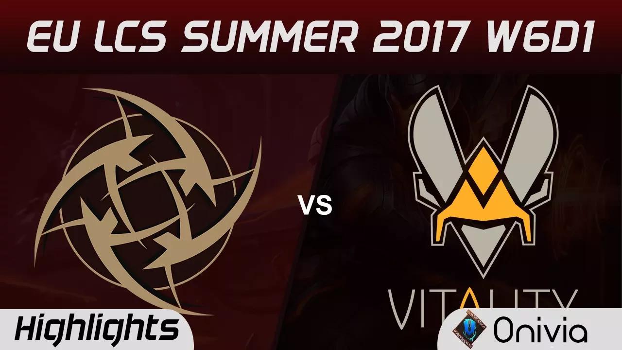 NIP vs VIT Highlights Game 2 EU LCS SUMMER 2017 Ninjas in Pyjamas vs Vitality by Onivia thumbnail