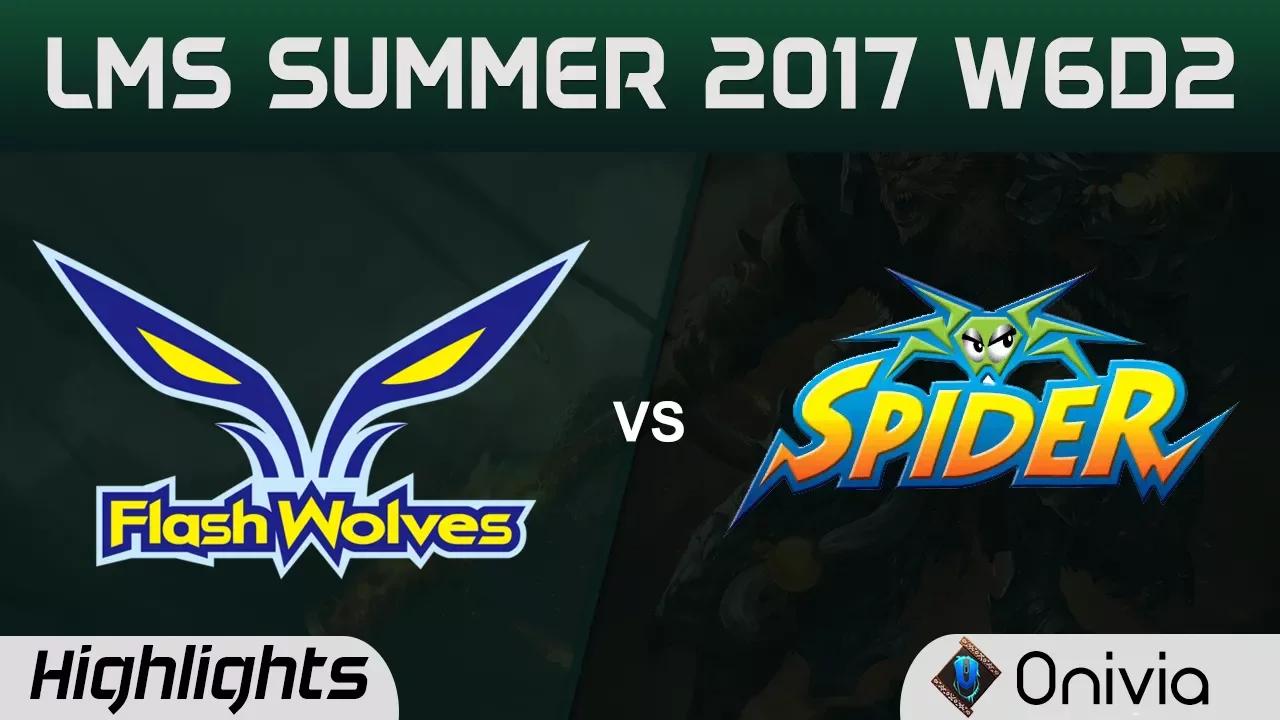 FW vs WS Highlights Game 1 LMS 精華 夏季職業聯賽 2017 SUMMER Flash Wolves vs Wayi Spider by Onivia thumbnail