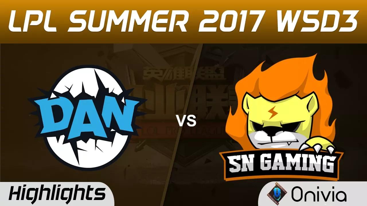 DAN vs SNG Highlights Game 1 LPL SUMMER 2017 DAN Gaming vs Suning Gaming by Onivia thumbnail