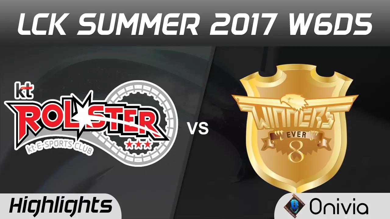 KT vs E8W Highlights Game 1 LCK SUMMER 2017 KT Rolster vs Ever8 Winners by Onivia thumbnail