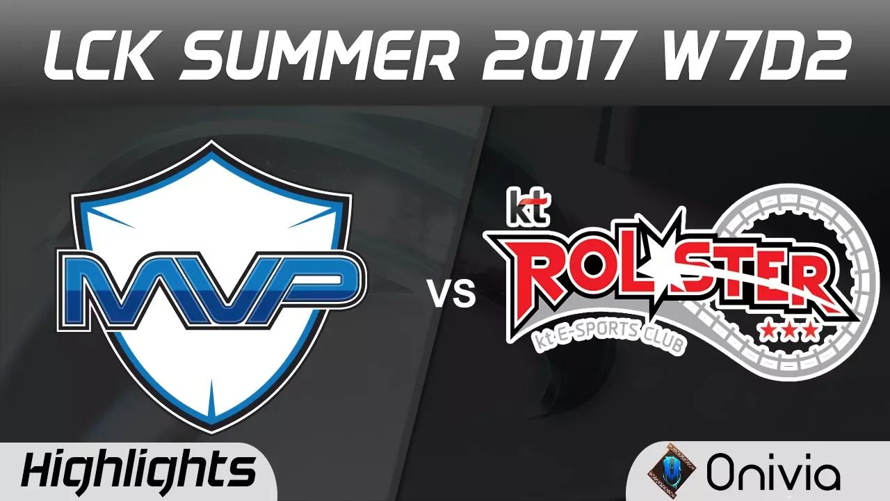 MVP vs KT Highlights Game 1 LCK SUMMER 2017 MVP vs KT Rolster by Onivia thumbnail