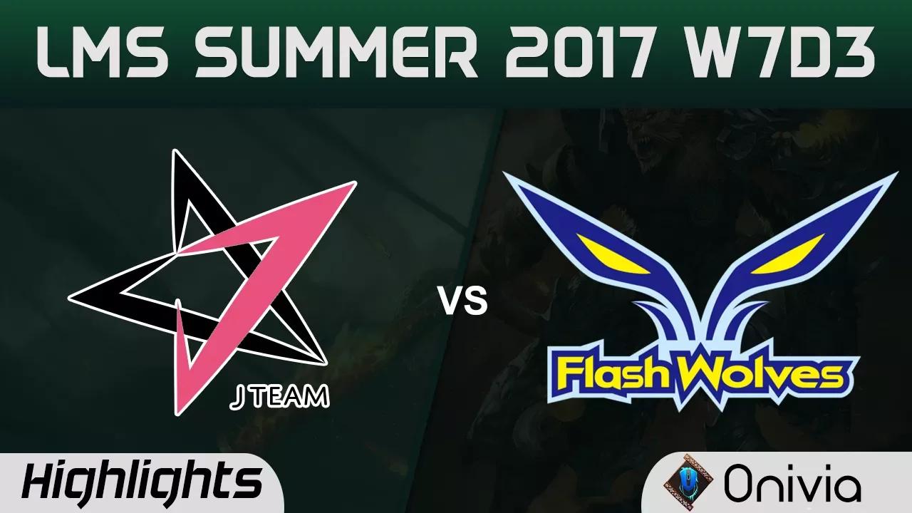 JT vs FW Highlights Game 2 LMS 精華 夏季職業聯賽 2017 J Team vs Flash Wolves by Onivia thumbnail