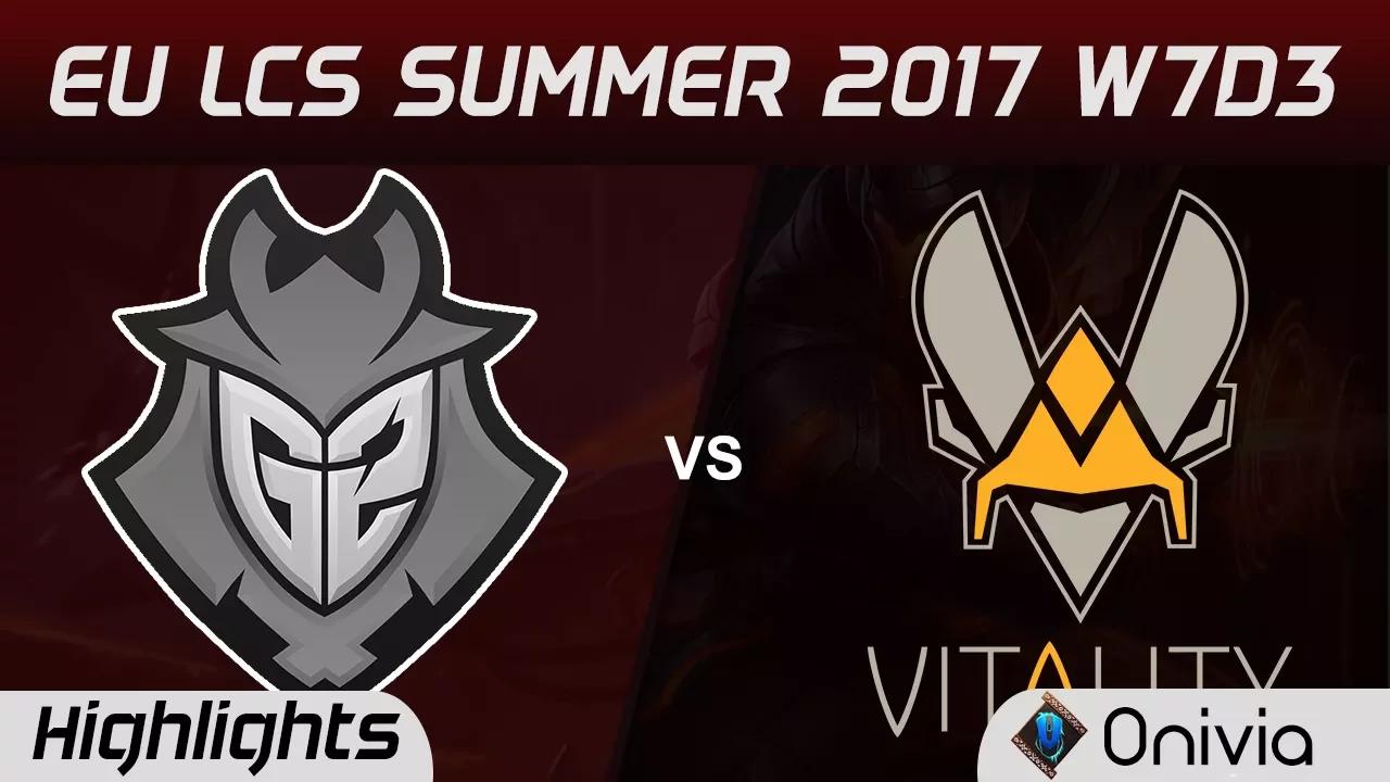 G2 vs VIT Highlights Game 3 EU LCS SUMMER 2017 G2 Esports vs Vitality by Onivia thumbnail