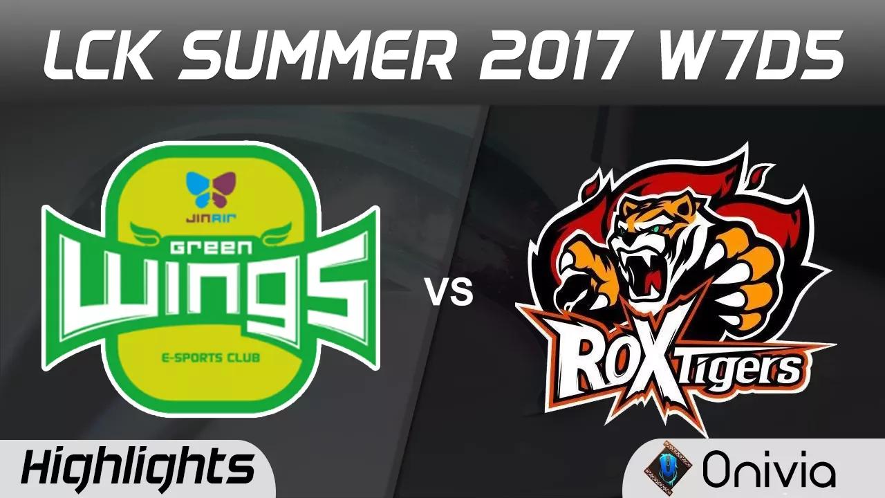 JAG vs ROX Highlights Game 1 LCK SUMMER 2017 Jin Air Green Wings vs ROX Tigers by Onivia thumbnail