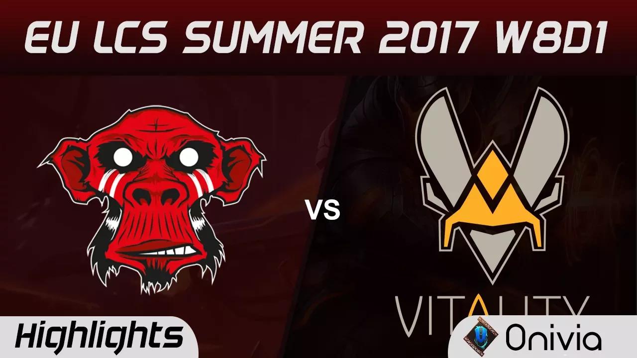 MM vs VIT Highlights Game 1 EU LCS SUMMER 2017 Mysterious Monkeys vs Vitality by Onivia thumbnail