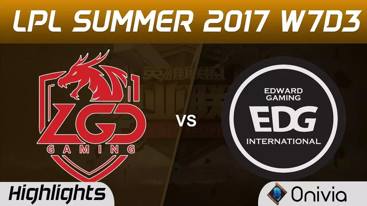 LGD vs EDG Highlights Game 2 LPL SUMMER 2017 LGD Gaming vs Edward Gaming by Onivia thumbnail