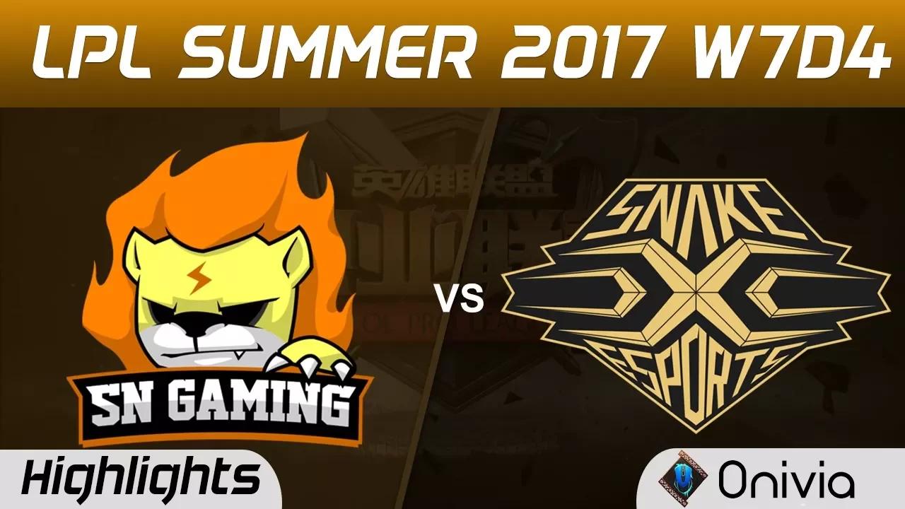 SNG vs SS Highlights Game 1 LPL SUMMER 2017 Suning Gaming vs Snake by Onivia thumbnail