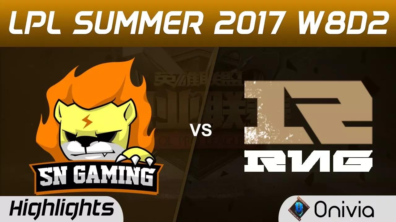 SNG vs RNG Highlights Game 1 LPL SUMMER 2017 Suning Gaming vs Royal Never Give Up by Onivia thumbnail