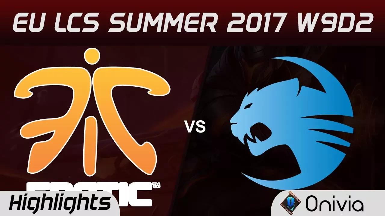 FNC vs ROC Highlights Game 2 EU LCS SUMMER 2017 Fnatic vs Roccat by Onivia thumbnail