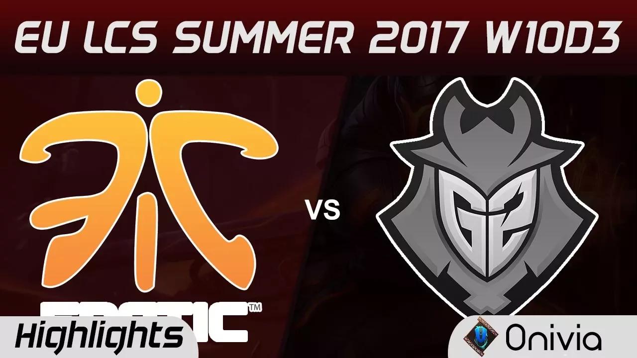 FNC vs G2 Highlights Game 2 EU LCS SUMMER 2017 Fnatic vs G2 Esports by Onivia thumbnail