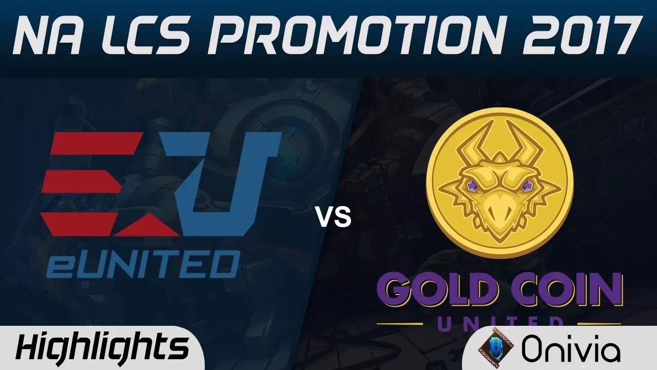 EUN vs GCU Highlights Game 3 NA LCS Summer 2017 EUnited vs Gold Coin United by Onivia thumbnail