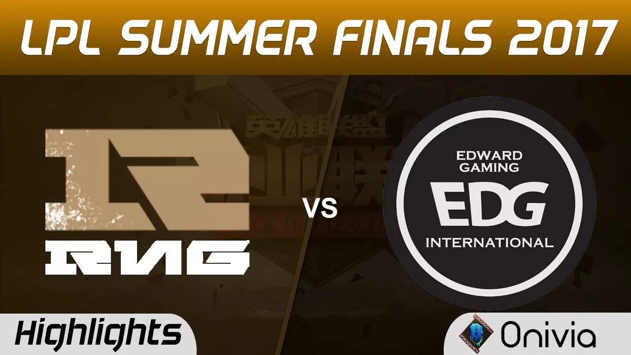 RNG vs EDG Highlights Game 1 LPL SUMMER PLAYOFF FINALS 2017 Royal Never Give Up vs Edward Gaming thumbnail