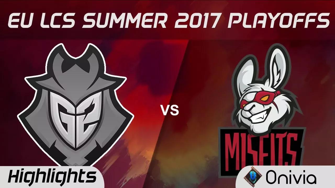 G2 vs MSF Highlights Game 1 EU LCS SUMMER 2017 FINALS G2 Esports vs Misfits by Onivia thumbnail