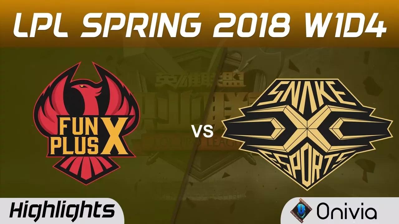 FPX vs SS Highlights Game 1 LPL Spring 2018 W1D4 FunPlus Phoenix vs Snake by Onivia thumbnail