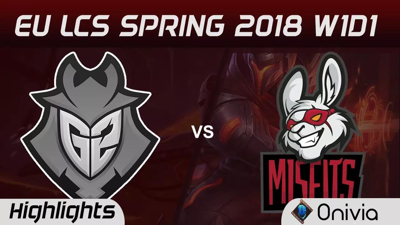 G2 vs MSF Highlights EU LCS Spring 2018 W1D1 G2 Esports vs Misfits by Onivia thumbnail