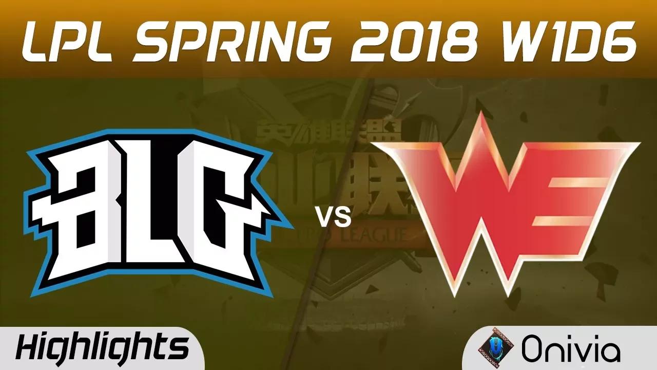 BLG vs WE Highlights Game 2 LPL Spring 2018 W1D6 Bilibili Gaming vs Team WE by Onivia thumbnail