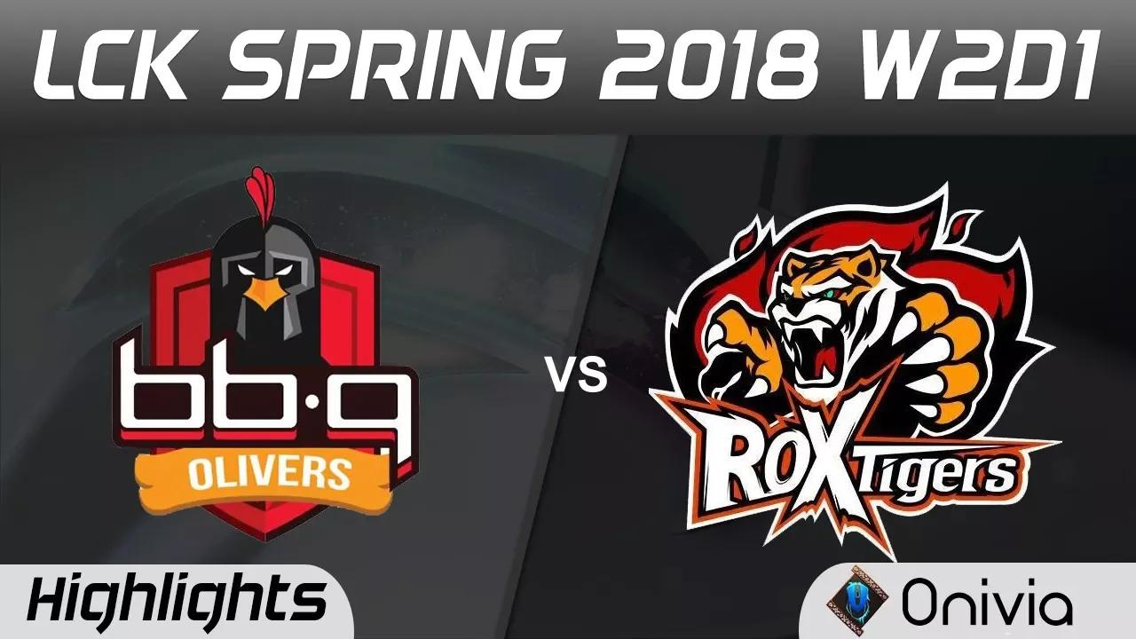 BBQ vs ROX Highlights Game 1 LCK Spring 2018 W2D1 BBQ Olivers vs ROX Tigers by Onivia thumbnail