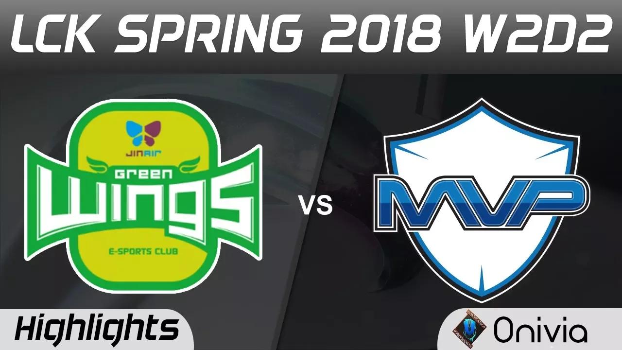 JAG vs MVP Highlights Game 1 LCK Spring 2018 W2D2 JinAir Green Wings vs MVP by Onivia thumbnail