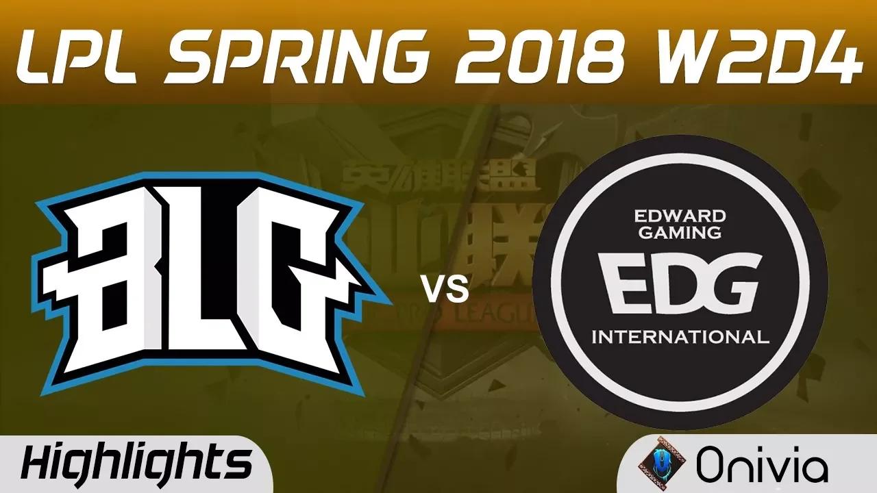 BLG vs EDG Highlights Game 1 LPL Spring 2018 W2D4 Bilibili Gaming vs Edward Gaming by Onivia thumbnail