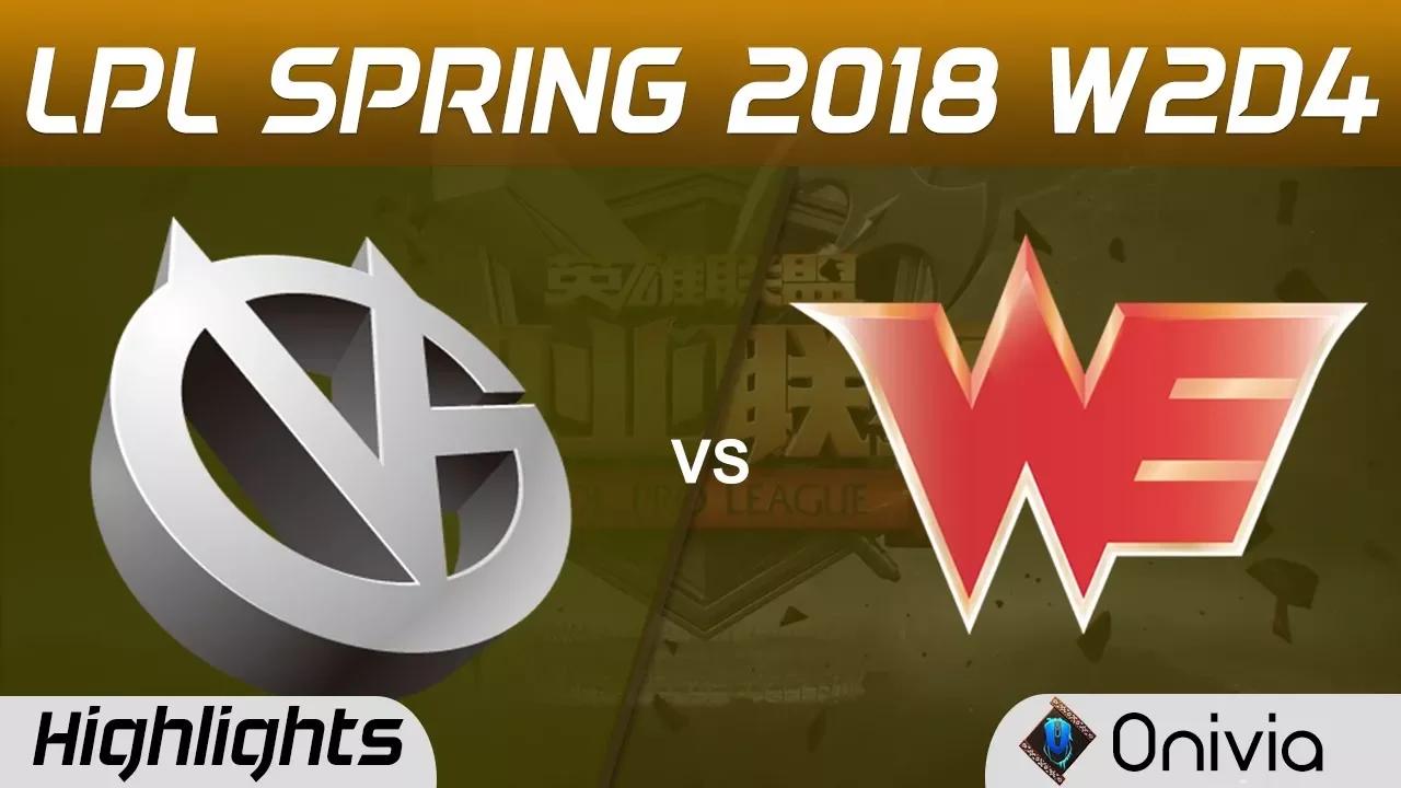 VG vs WE Highlights Game 1 LPL Spring 2018 W2D4 Vici Gaming vs Team WE by Onivia thumbnail