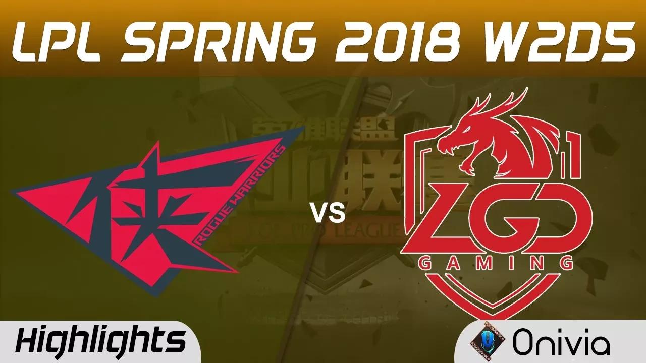 RW vs LGD Highlights Game 1 LPL Spring 2018 W2D5 Rogue Warriors vs LGD Gaming by Onivia thumbnail