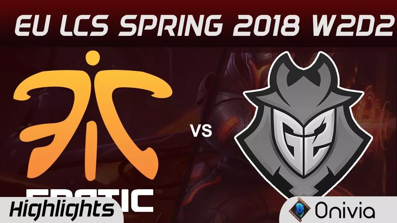 FNC vs G2 Highlights EU LCS Spring 2018 W2D2 Fnatic vs G2 Esports by Onivia thumbnail