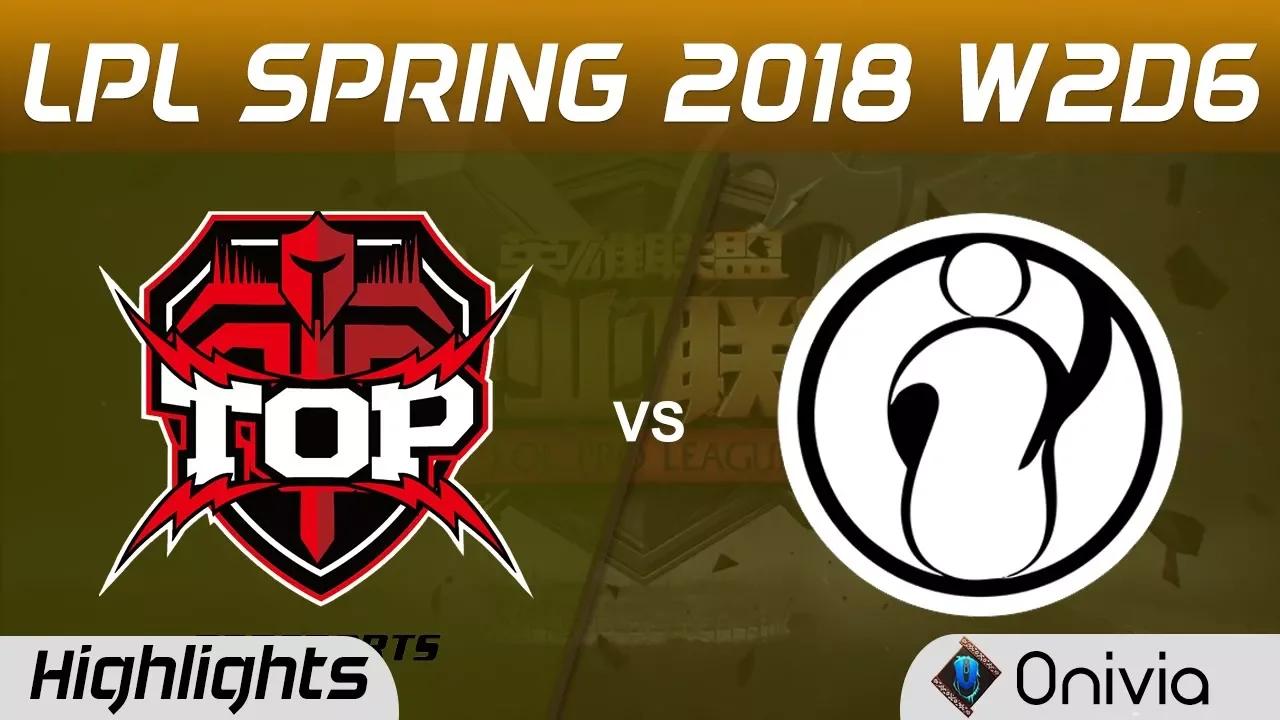 TOP vs IG Highlights Game 1 LPL Spring 2018 W2D6 TopSports Gaming vs Invictus Gaming by Onivia thumbnail