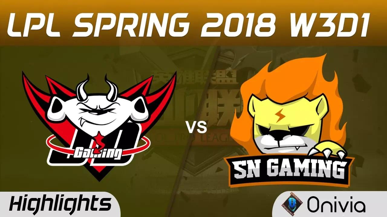 JDG vs SNG Highlights Game 1 LPL Spring 2018 W3D1 JD Gaming vs Suning Gaming by Onivia thumbnail