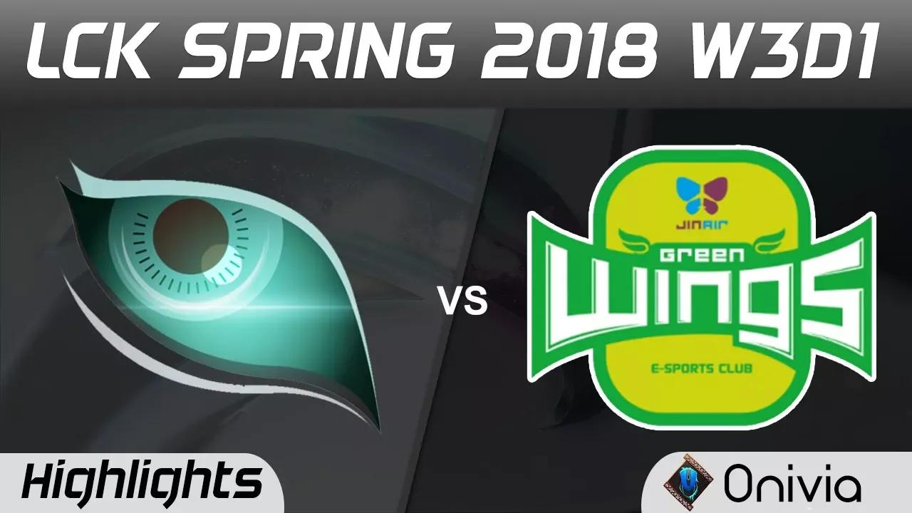 KDM vs JAG Highlights Game 1 LCK Spring 2018 W3D1 Kongdoo Monster vs JinAir Green Wings by Onivia thumbnail