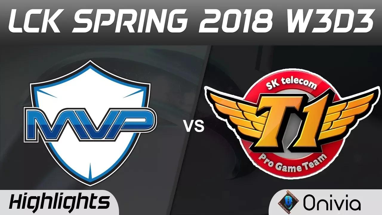 MVP vs SKT Highlights Game 1 LCK Spring 2018 W3D3 MVP vs SK Telecom T1 by Onivia thumbnail