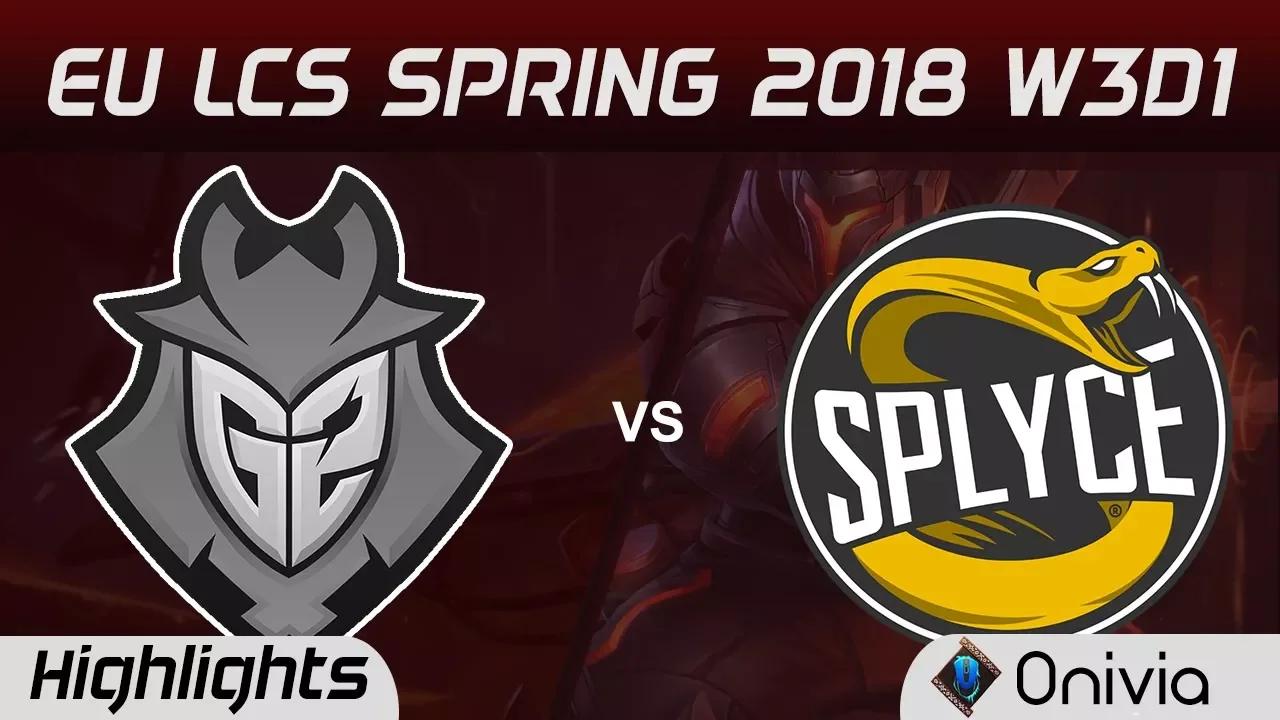 G2 vs SPY Highlights EU LCS Spring 2018 W3D1 G2 Esports vs Team Splyce by Onivia thumbnail