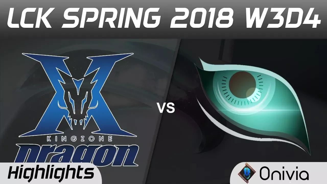 KZ vs KDM Highlights Game 1 LCK Spring 2018 W3D4 KingZone DragonX vs Kongdoo Monster by Onivia thumbnail