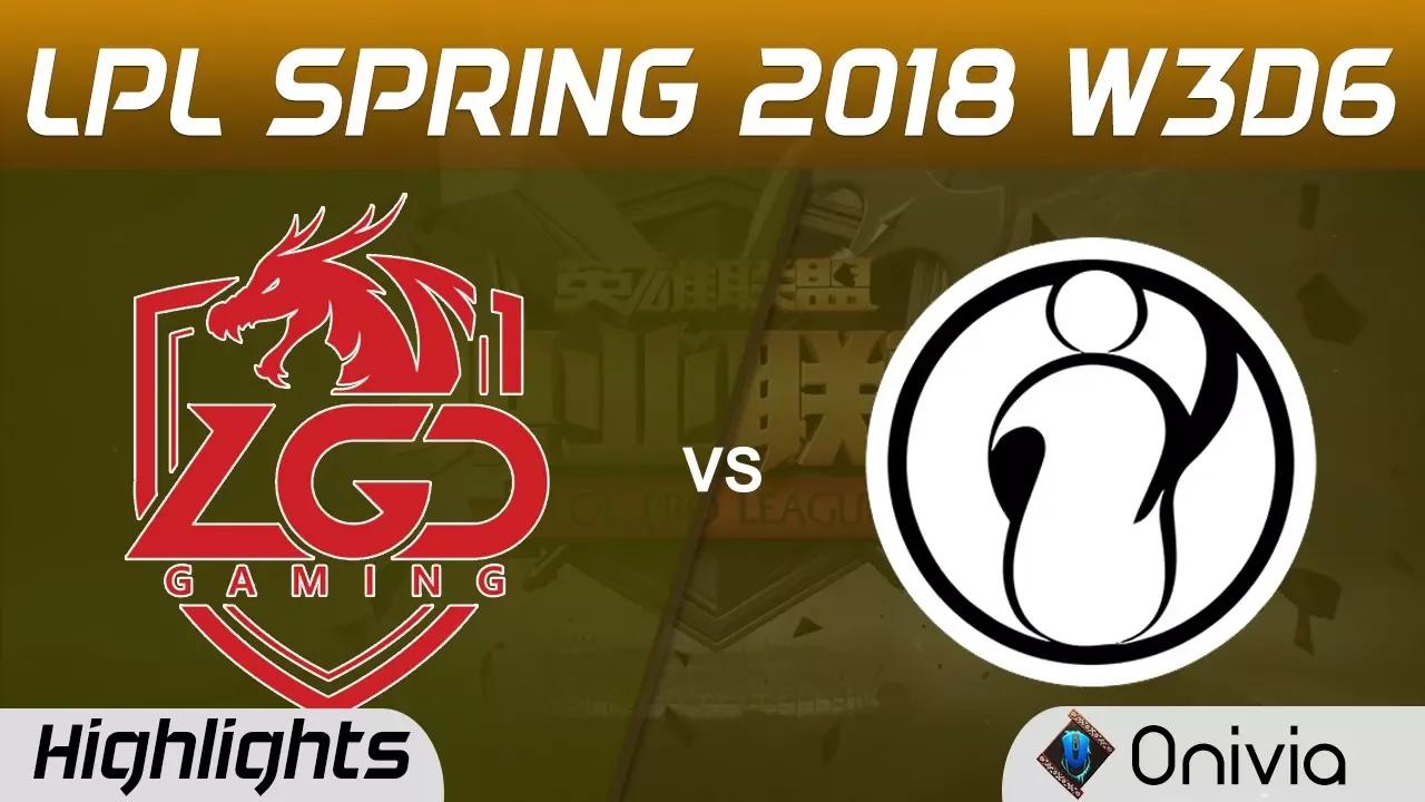 LGD vs IG Highlights Game 2 LPL Spring 2018 W3D6 LGD Gaming vs Invictus Gaming by Onivia thumbnail