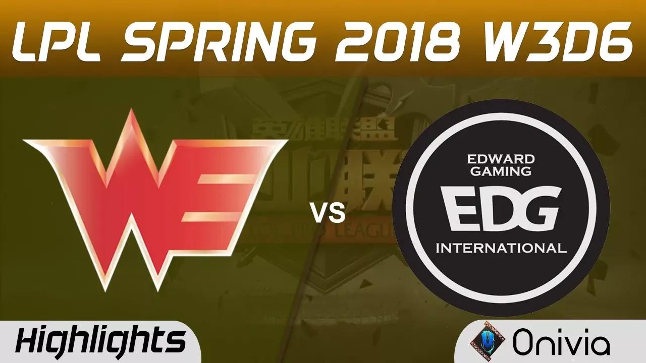 WE vs EDG Highlights Game 1 LPL Spring 2018 W3D6 Team WE vs Edward Gaming by Onivia thumbnail