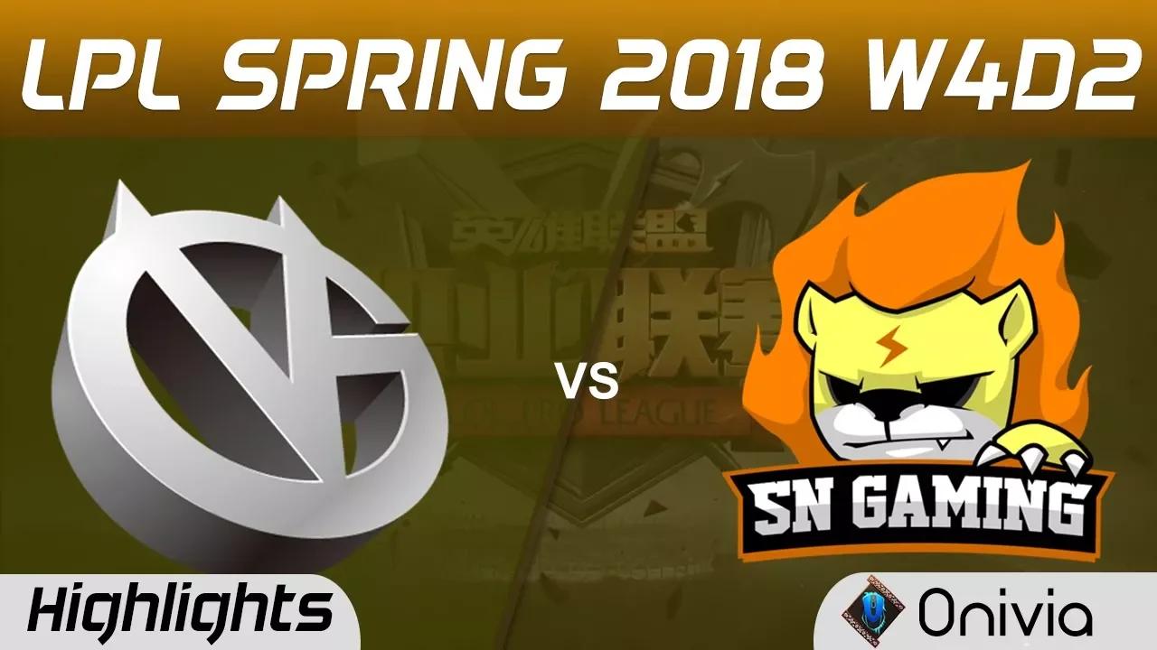 VG vs SNG Highlights Game 1 LPL Spring 2018 W4D2 Vici Gaming vs Suning Gaming by Onivia thumbnail