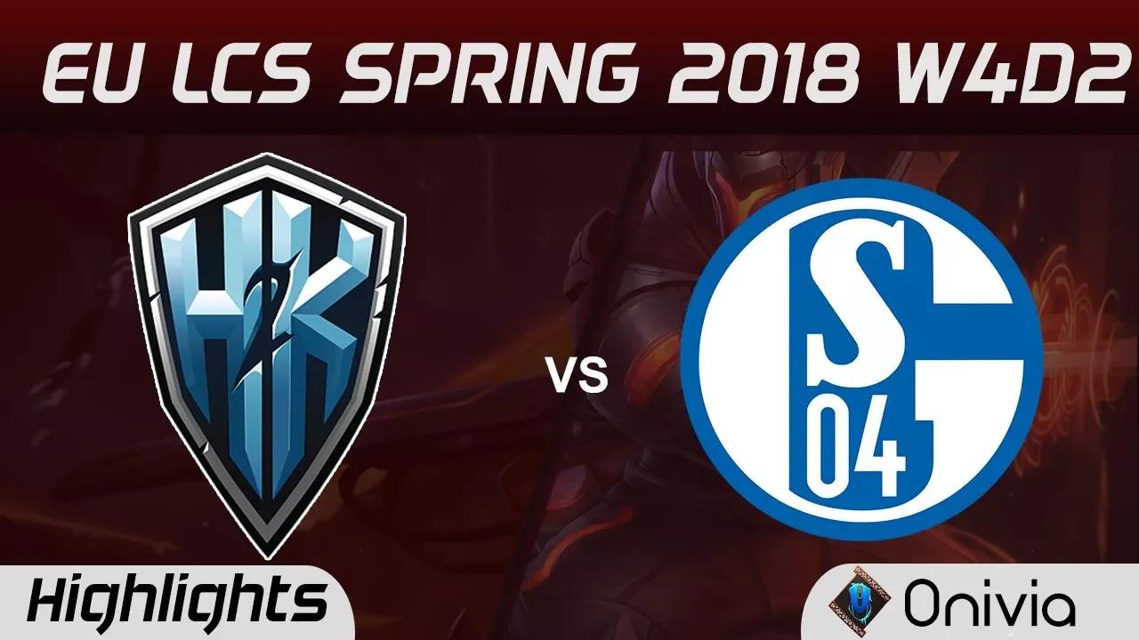 H2K vs S04 Highlights EU LCS Spring 2018 W4D2 H2K Gaming vs FC Schalke 04 by Onivia thumbnail