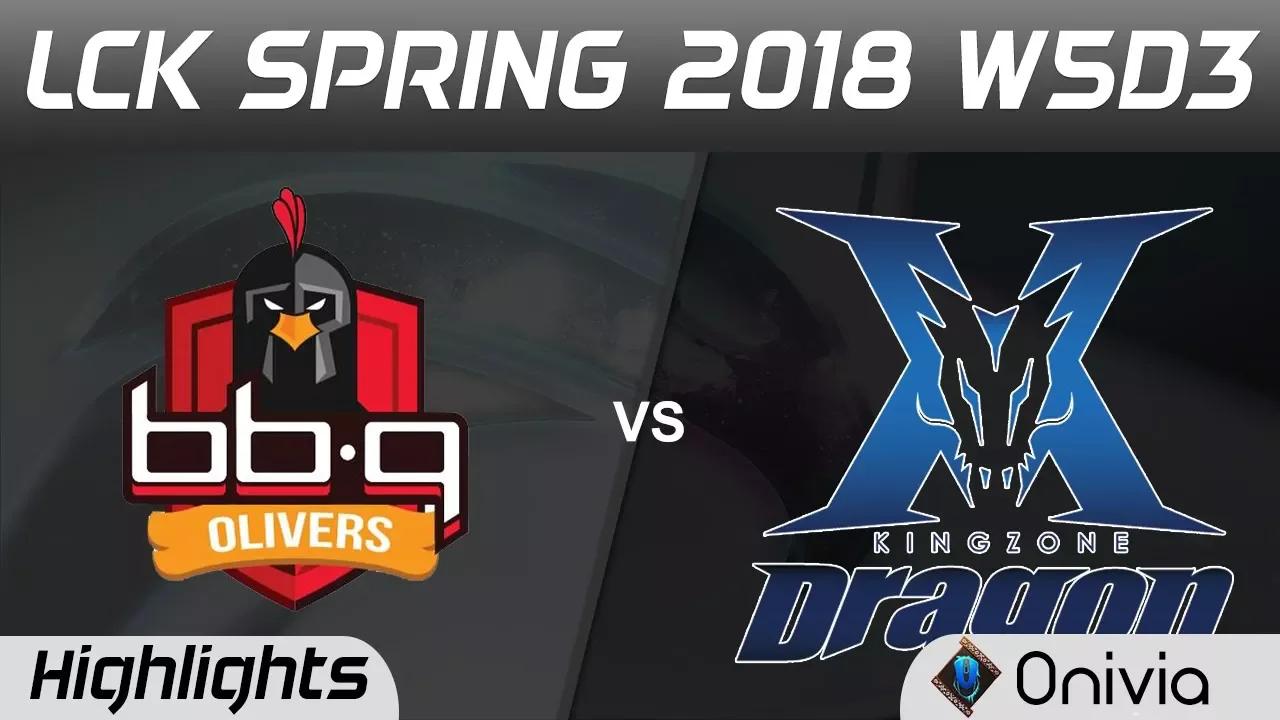 BBQ vs KZ Highlights Game 2 LCK Spring 2018 W5D3 BBQ Olivers vs Kingzone DragonX by Onivia thumbnail