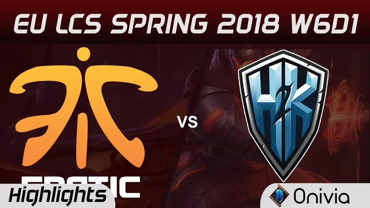 FNC vs H2K Highlights EU LCS Spring 2018 W6D1 Fnatic vs H2K Gaming By Onivia thumbnail