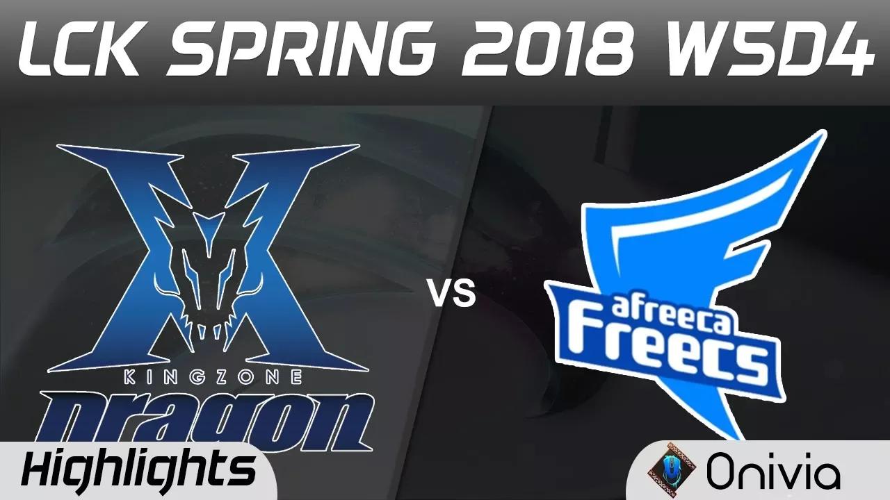 KZ vs AFS Highlights Game 2 LCK Spring 2018 W5D4 KingZone DragonX vs Afreeca Freecs by Onivia thumbnail