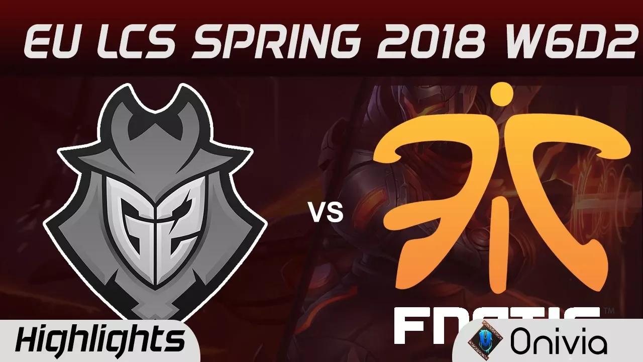 G2 vs FNC Highlights EU LCS Spring 2018 W6D2 G2 Esports vs Fnatic By Onivia thumbnail